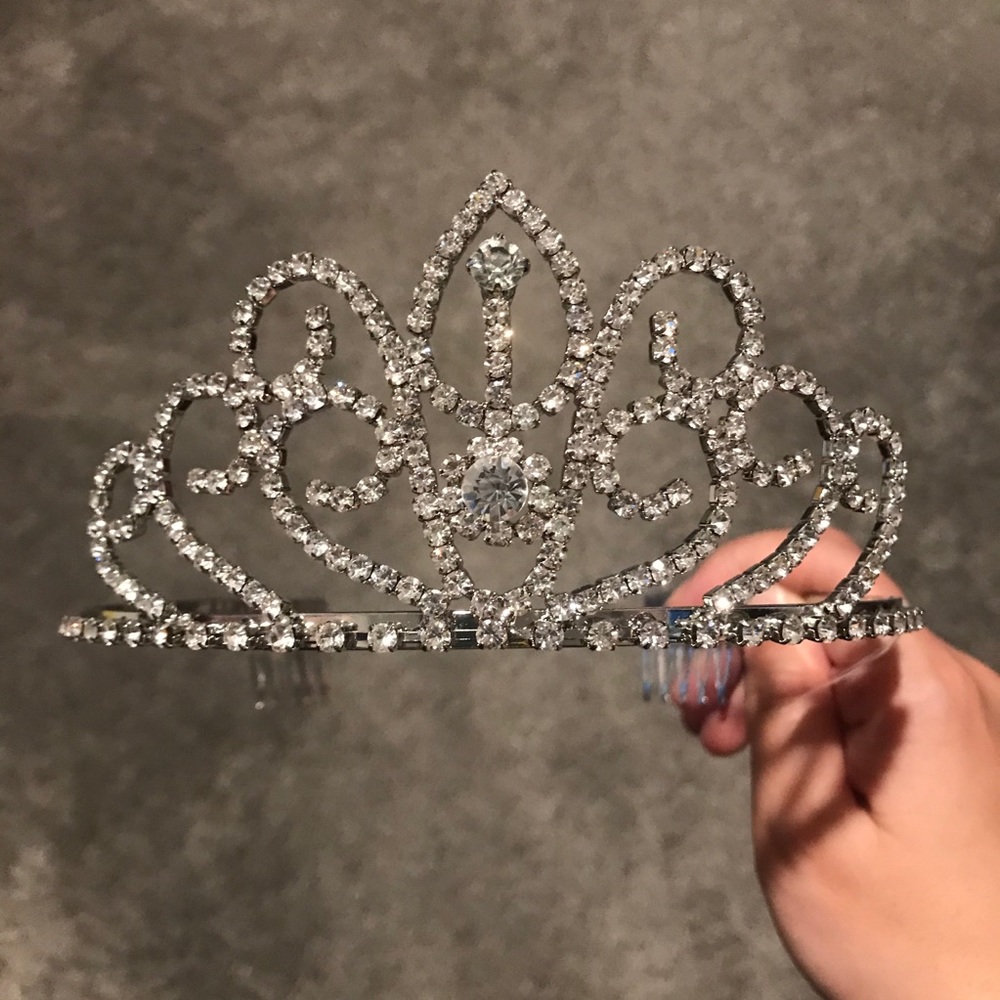 NWT Crystal Silver Princess Tiara Crown